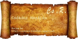 Csókási Rozália névjegykártya