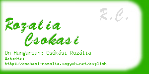 rozalia csokasi business card