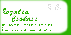 rozalia csokasi business card